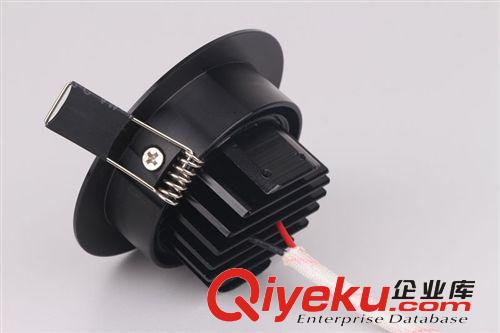 世德 LED天花燈 3W LED射燈 黑色圓形射燈 COB天花燈 天花筒燈原始圖片2