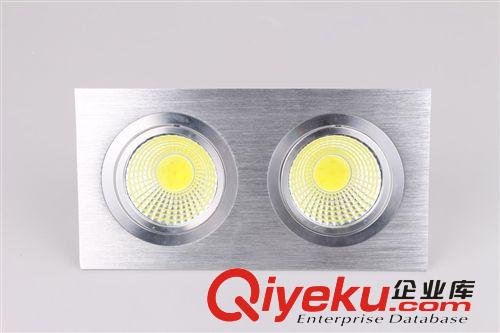 世德照明3W5W雙頭LEDCOB天花燈銀色方形天花射燈廠家直銷批發原始圖片2