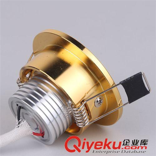 世德照明3WLEDCOB天花燈電鍍金色天花射燈酒店會所工程專用原始圖片3