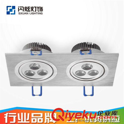 LED【SXUAN】2頭 3W LED 方形天花燈 過(guò)沖壓老化 廠家優(yōu)勢(shì)供應(yīng)原始圖片2