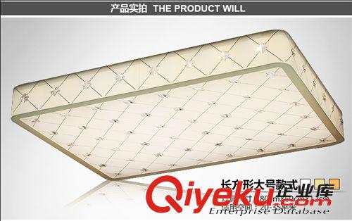 led吸頂燈 長方形水晶燈 亞克力客廳燈現(xiàn)代簡約臥室燈溫馨浪漫
