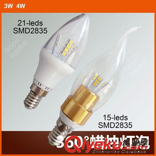4W貼片2835-21珠LED蠟燭燈水晶吊燈蠟燭廠家直銷原始圖片3