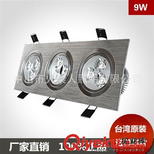 LED格柵燈LED斗膽燈三頭方形9W15W21W拉絲銀黑色金色全套原始圖片2