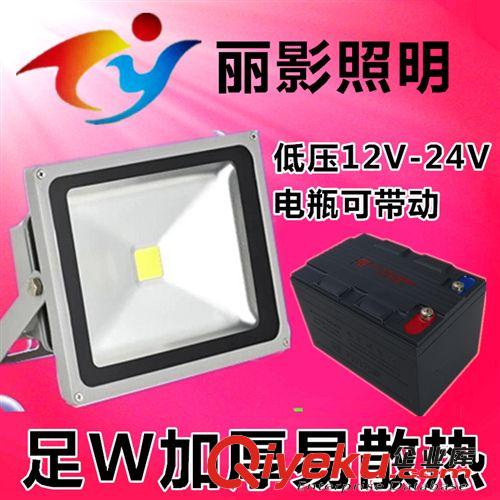 12V投光燈 LED低壓12V24V投光燈10w20W30W50W100W廣告船用電瓶燈