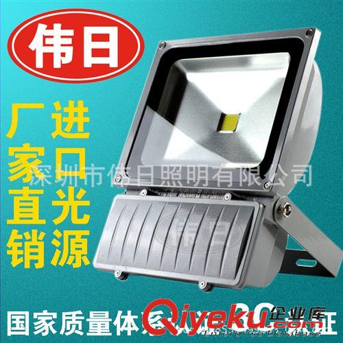 偉日 LED投光燈100W泛光燈戶(hù)外室外防水廣告招牌射燈足瓦雙頭單頭