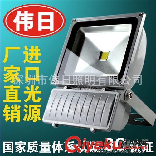 偉日 LED投光燈100W泛光燈戶(hù)外室外防水廣告招牌射燈足瓦雙頭單頭