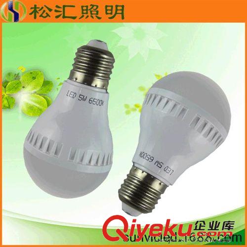 LED球泡燈  節(jié)能 E27螺口 5W  LED塑料球泡   燈泡  批發(fā)廠家