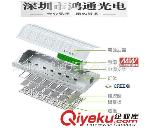 鴻通光電320W大功率LED路燈頭/300W戶外高桿馬路燈/臺灣名緯驅(qū)動