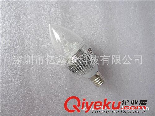 （億鑫越）E17蠟燭燈3W   花紋散熱器 LED導(dǎo)光柱3W蠟燭燈原始圖片2