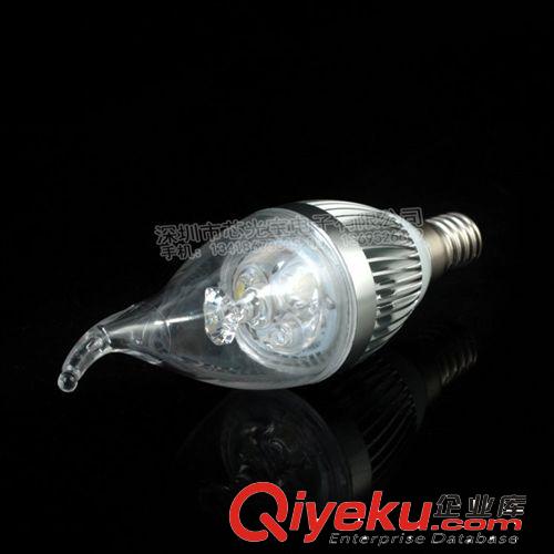 【廠家直銷】E14大功率LED燈泡，3W蠟燭燈 85V-265V led燈