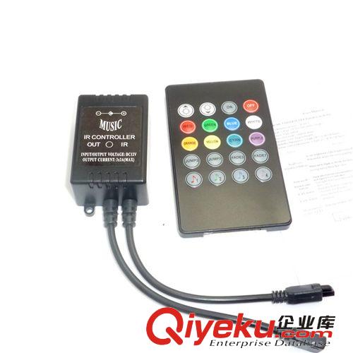 LED控制器 RGB音樂控制器 20鍵IR控制器 七彩音樂控制器 KTV聲控原始圖片3