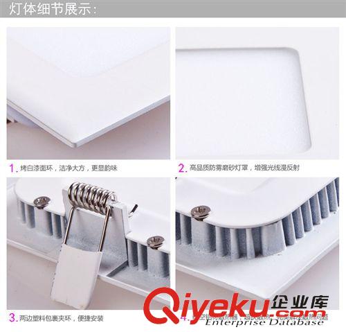 led面板燈 方形led超薄面板燈天花燈LED panel light 12w廠家直銷