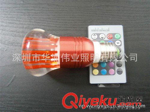 RGB遙控 LED七彩水晶燈 3W彩燈 裝飾燈 適用休閑 娛樂場所原始圖片2
