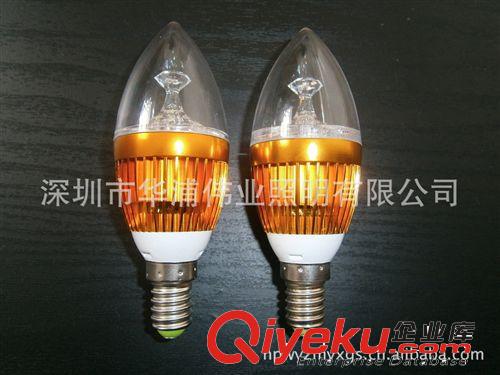 大功率LED蠟燭燈 E14燈頭 3W 水晶燈泡　蠟燭燈泡110Ｖ　220Ｖ原始圖片2