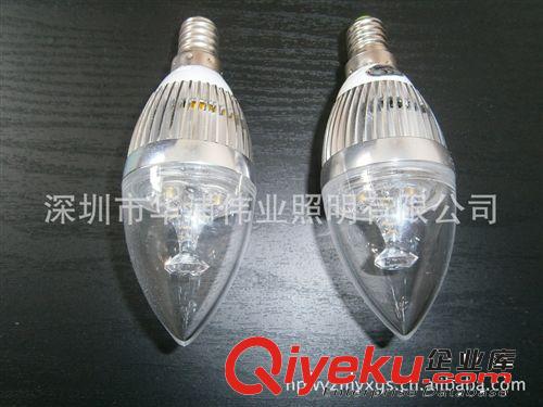 大功率LED蠟燭燈 E14燈頭 3W 水晶燈泡　蠟燭燈泡110Ｖ　220Ｖ原始圖片3