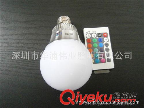 LED 球泡燈 RGB 七彩色 遙控 ３Ｗ燈泡彩色 裝飾燈