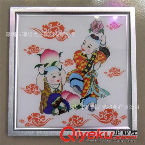 深圳供應集成吊頂帶吉祥如意圖案led面板燈300*300原始圖片2