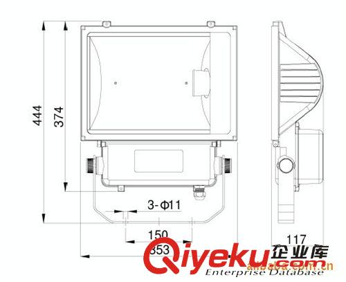 YF3005   400W  泛光燈(金鹵燈）