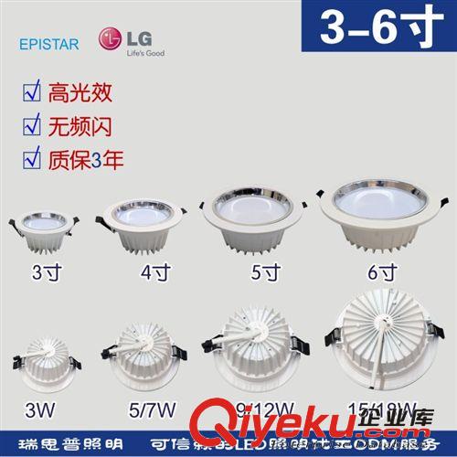 LED筒燈 COB壓鑄筒燈 6寸8寸筒燈 高光效 高顯指 質保三年