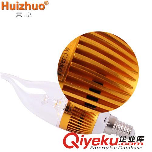 慧卓/LED3w蠟燭燈/led燈泡/水晶燈泡/led拉尾燈 3W 4w E14/E27原始圖片3
