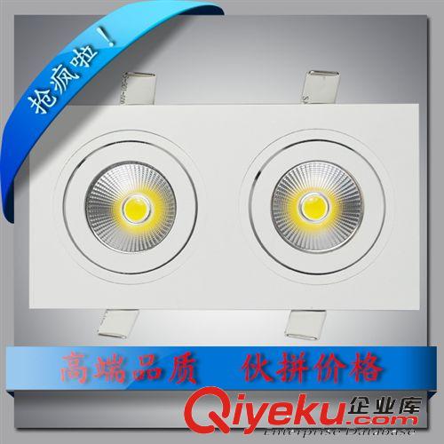 廠家直銷 led雙頭cob筒燈 2*10w方形天花燈 可調角度筒燈2*15w