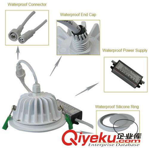 新款工廠直銷 8w10w12w13w15w18瓦 IP65防水防霧led天花筒燈
