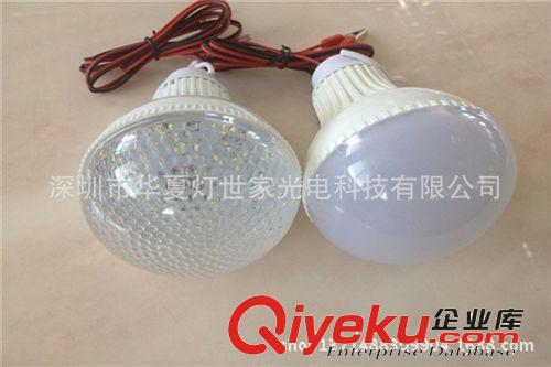 電瓶用低壓12V7W球泡燈 12VLED塑料球泡燈 12V太陽能燈 帶線夾子
