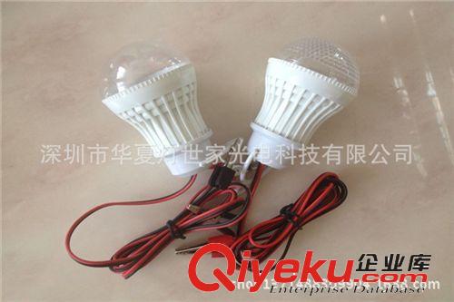 電瓶專用低壓12V5WLED球泡燈 12V LED塑料球泡燈 12V太陽能球泡燈原始圖片2