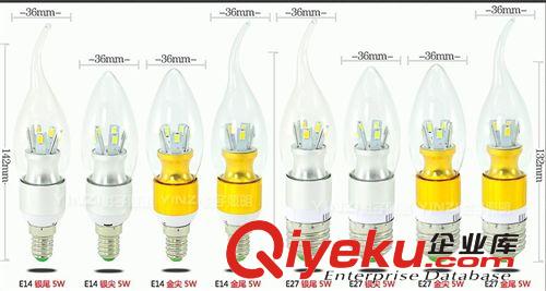led燈泡3W調光蠟燭燈超亮E27尖泡拉尾蠟燭燈泡LED節能燈泡小螺旋