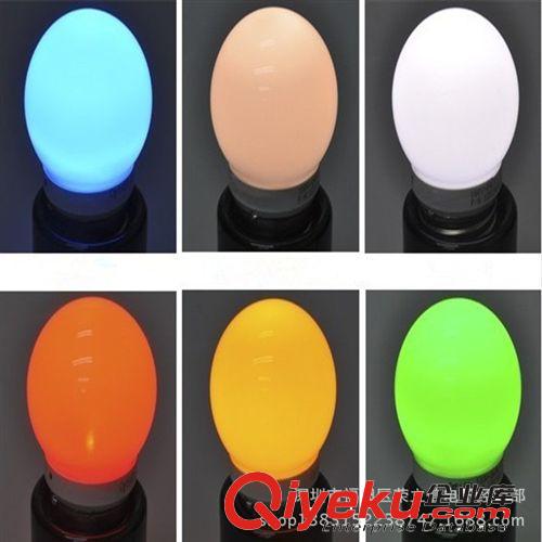 220V調光LED燈泡紅節能七彩色E27理發店光源rgb 射螺旋口球泡原始圖片2