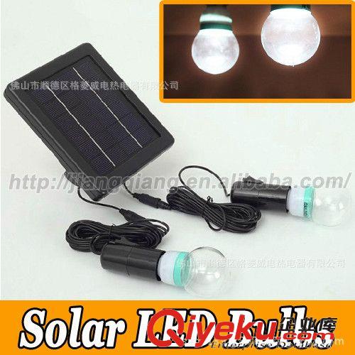 出口意大利法國 太陽能燈室內照明2W 1拖2LED燈！