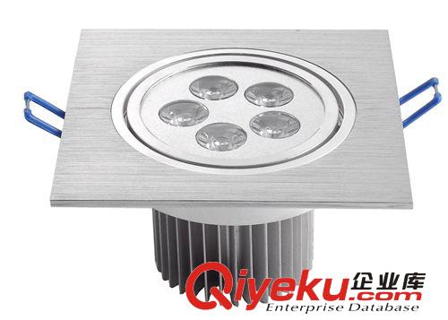 廠家生產(chǎn) 防眩光led天花燈5w 白色普通方形天花燈原始圖片3