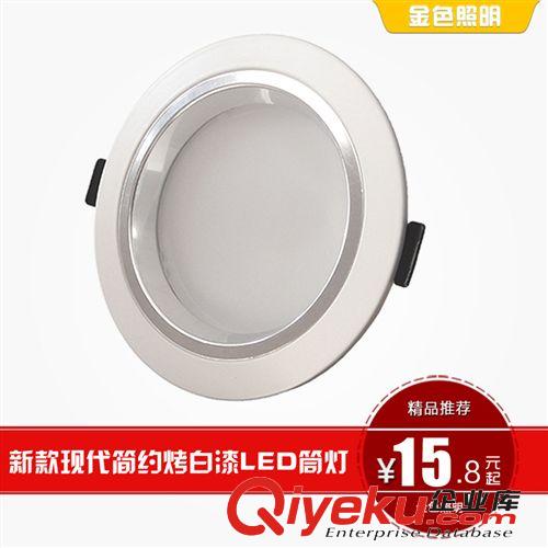 客廳筒燈led天花板2.5寸8公分全套節能燈厚料筒燈背景墻燈3W-21W