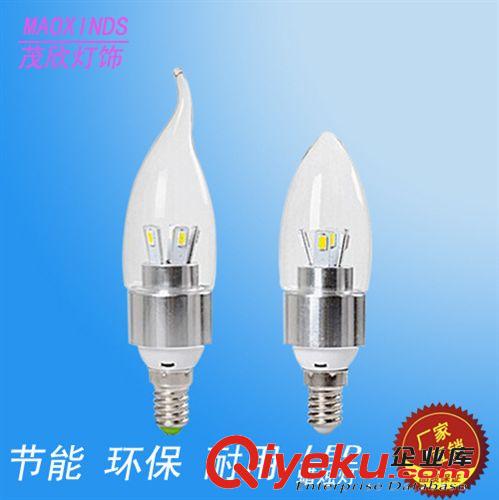 led蠟燭燈泡3W 小螺口e14led燈泡 大功率led節(jié)能燈泡 led水晶燈泡