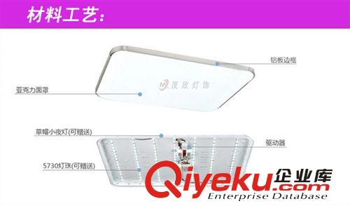 led客廳燈現代簡約臥室燈具書房長方形鋁材led客廳吸頂燈廠家批發原始圖片2