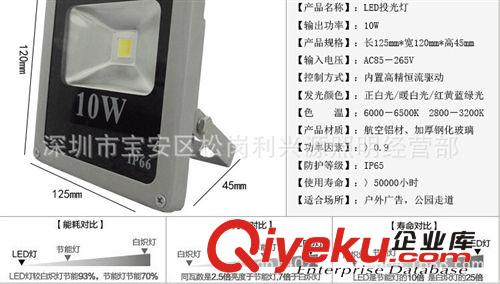 LED投光燈 泛光燈廠家直銷 戶外照明燈 廣告燈10W 20W 30W50W100W原始圖片2