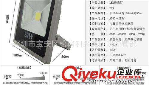 20W投光燈 泛光燈 隧道燈 戶外廣告招牌燈10W20W30W50W70W80W100原始圖片2