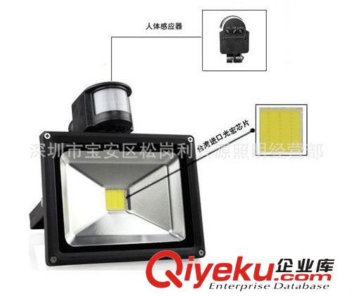 感應投光燈50W 紅外人體感應投光燈 廠家直銷 10W20W30W50W原始圖片3