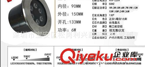 熱賣6W埋地?zé)?道路小區(qū)廣場(chǎng)亮化 LED大功率地埋燈具 220V 高亮