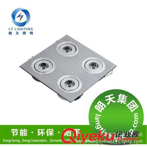 LED格柵燈三頭射燈兩頭筒燈LED豆斗膽燈格柵射燈3W