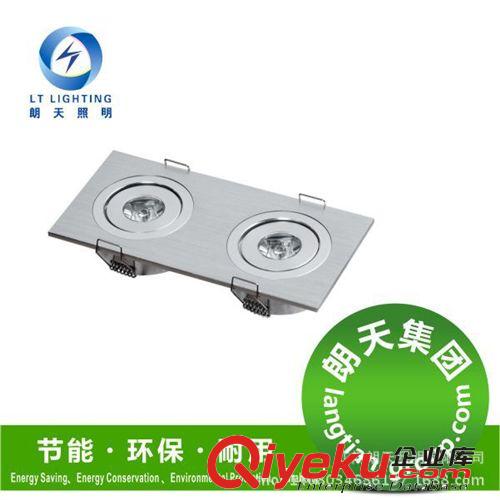 朗天環(huán)保節(jié)能大功率LED射燈格柵燈12W四頭4*3W方形加厚航空鋁原始圖片3