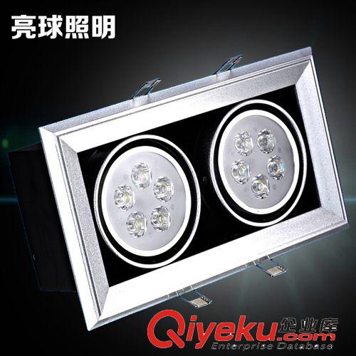 批發(fā)LED雙頭豆膽燈射燈 LED格柵射燈10W 酒柜走廊服裝店櫥柜燈具