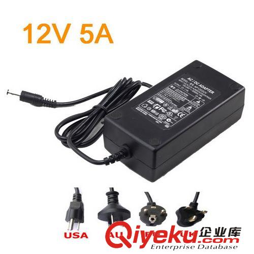 12V 5A 60W LED電源適配器 塑料外殼變壓器 穩(wěn)壓器 批發(fā)燈帶火牛