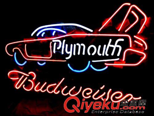 定制Plymouth Budweiser 百威 霓虹燈 酒吧燈 裝飾燈 廣告