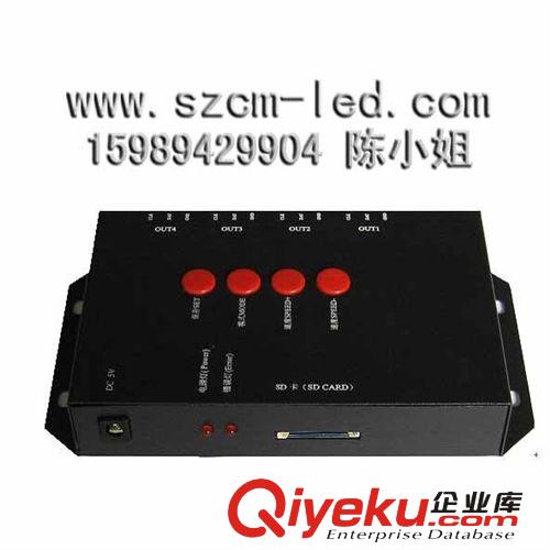 深圳LED控制器廠家供應T-4000 4個端口LED護欄管全彩同步控制器