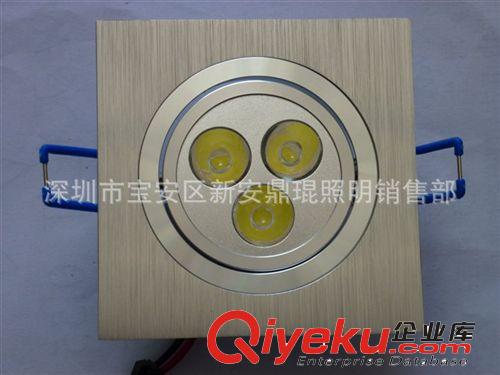 新款gd高光LED格柵射燈嵌入式三頭LED天花射燈過道燈斗膽燈原始圖片3