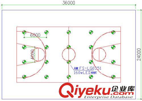 室內(nèi)籃球場側(cè)壁LED燈 墻壁球場LED燈