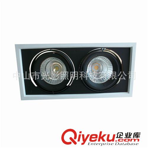 2x30w，2x60w，雙頭大功率COB格柵燈生產廠家 tj高功率60W筒燈