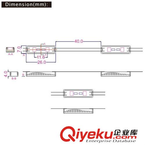 SMD3528 DC12V 兩燈 防水LED貼片模組 LED樹脂字光源 LED廣告模組