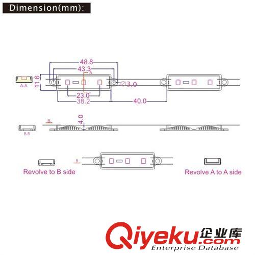 冷白 SMD3528 三燈防水貼片模組 深圳LED模組 LED發(fā)光字廣告牌